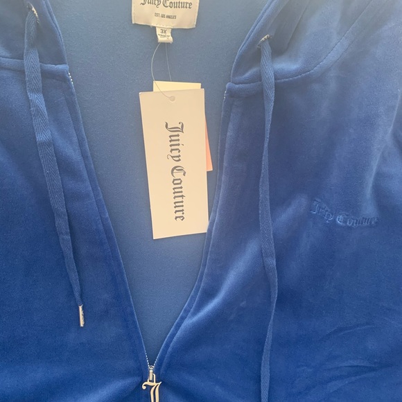 Juicy Couture Velour Ming Blue Zip Up - Picture 2 of 4